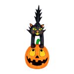 Occasions 7’ Inflatable Black Cat On Pumpkin - Halloween Yard Decoration