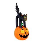 Occasions 7’ Inflatable Black Cat On Pumpkin - Halloween Yard Decoration
