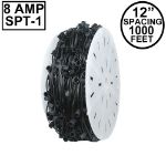 Novelty Lights C7 1000' Spool 12" Spacing 8 Amp Black Wire