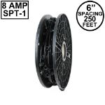 Novelty Lights C7 250' Spool  6" Spacing 8 Amp Black Wire