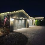 25 Warm White LED C9 Pre-Lamped String Lights Green Wire