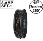 Novelty Lights C9 250' Spool 15" Spacing 8 Amp Brown Wire
