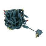 Commercial Grade Wide Angle 70 LED Multi Color 35.5' Long on Green Wire