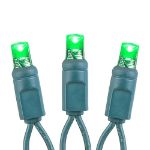 Commercial Grade Wide Angle 70 LED Green 35.5' Long on Green Wire