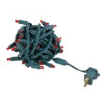 *NEW* TrueTwinkle® LED Christmas Lights 50 LED Red 25' Long Green Wire