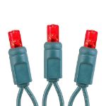 Twinkling Coaxial 50 LED Red 6" Spacing Green Wire