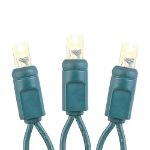 Commercial Grade Wide Angle 50 LED Warm White 17' Long on Green Wire