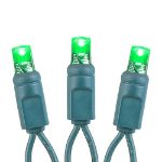 Twinkling Coaxial 50 LED Green 6" Spacing Green Wire