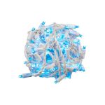 Commercial Grade Wide Angle 100 LED Teal 34' Long White Wire