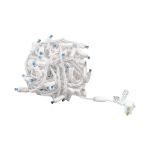 Commercial Grade Wide Angle 100 LED Teal 34' Long White Wire