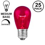 25 Pack of Transparent Purple S14 11 Watt Bulbs Medium Base e26