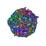 100 RGB + Warm White LED 4" Spacing Green Wire Coaxial w/o Power Supply & Remote
