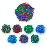 100 RGB + Warm White LED 4" Spacing Green Wire Coaxial w/o Power Supply & Remote