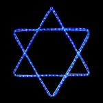 24" Star of David LED Rope Light Motif