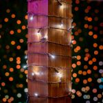 Commercial Grade Wide Angle 100 LED Pure White 34' Long on Brown Wire
