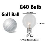 67 LED Filament G40 Globe String Light Set with Warm White Bulbs on Green Wire