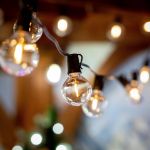 67 LED Filament G40 Globe String Light Set with Warm White Bulbs on Brown Wire