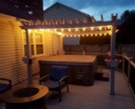 67 LED Filament G40 Globe String Light Set with Warm White Bulbs on White Wire