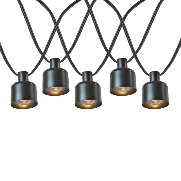 10 Can Lamp Shade LED Filament G40 Globe String Light Set with Warm White Bulbs