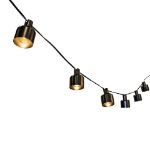 10 Can Lamp Shade LED Filament G40 Globe String Light Set with Warm White Bulbs