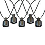 10 Can Lamp Shade LED Filament G40 Globe String Light Set with Warm White Bulbs