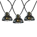 10 Bell Lampshade LED Filament G40 Globe String Light Set with Warm White Bulbs
