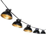 10 Bell Lampshade LED Filament G40 Globe String Light Set with Warm White Bulbs