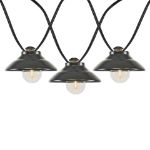 10 Bistro Lampshade LED Filament G40 Globe String Light Set with Warm White Bulbs