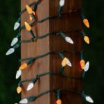 Orange and White 70 LED C6 Strawberry Mini Lights Commercial Grade Green Wire