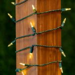 70 Light Traditional T5 Warm White LED Mini Lights Green Wire