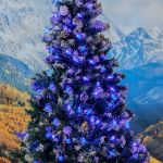 Blue 70 LED C6 Strawberry Mini Lights Commercial Grade on Green Wire