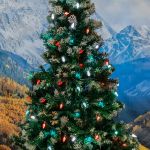 Red Green & White 70 LED C6 Strawberry Mini Lights Commercial Grade Green Wire