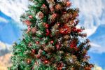 Commercial Grade Wide Angle 70 LED Red 35.5' Long on Green Wire