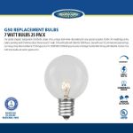 Clear G50 7 Watt Replacement Bulbs 25 Pack 