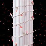 50 LED Red LED Christmas Lights 11' Long on White Wire