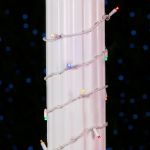 50 LED Multi LED Christmas Lights 11' Long on White Wire