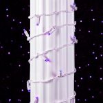 Commercial Grade Wide Angle 50 LED Purple 25' Long White Wire