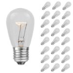 25 Pack of Clear S14 11 Watt Bulbs Medium Base e26 