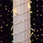 Commercial Grade Wide Angle 50 LED Warm White 25' Long White Wire