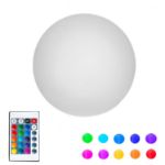 6 Inch Plastic LED Sphere, RGBW, Rechargeable, Waterproof, Remote Controlled