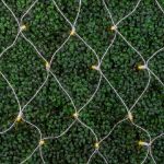 Yellow LED Net Lights, White Wire 4x6