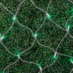 Green LED Net Lights, White Wire 4x6