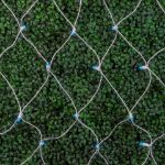 Blue LED Net Lights, White Wire, 4x6
