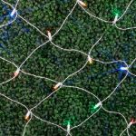 Multi LED Net Lights, White Wire 4x6