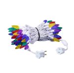 Rainbow 70 LED C6 Strawberry Mini Lights Commercial Grade on White Wire