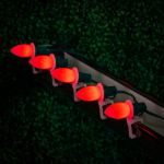 Red Ceramic Opaque C9 7 Watt Bulbs 25 Pack