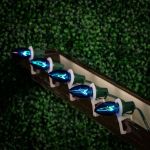 100 C9 Christmas Light Set - Blue Bulbs - Green Wire