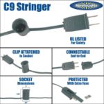 C9 25' Stringers 12" Spacing Green Wire