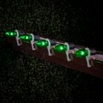 5 Pack Green Smooth Glass C9 LED Bulbs