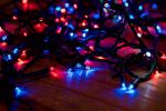50 RGB + Warm White LED 4" Spacing Green Wire Coaxial w/o Power Supply & Remote